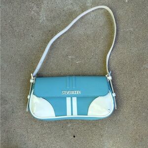 Steve Madden Y2K Blue and White Shoulder Bag